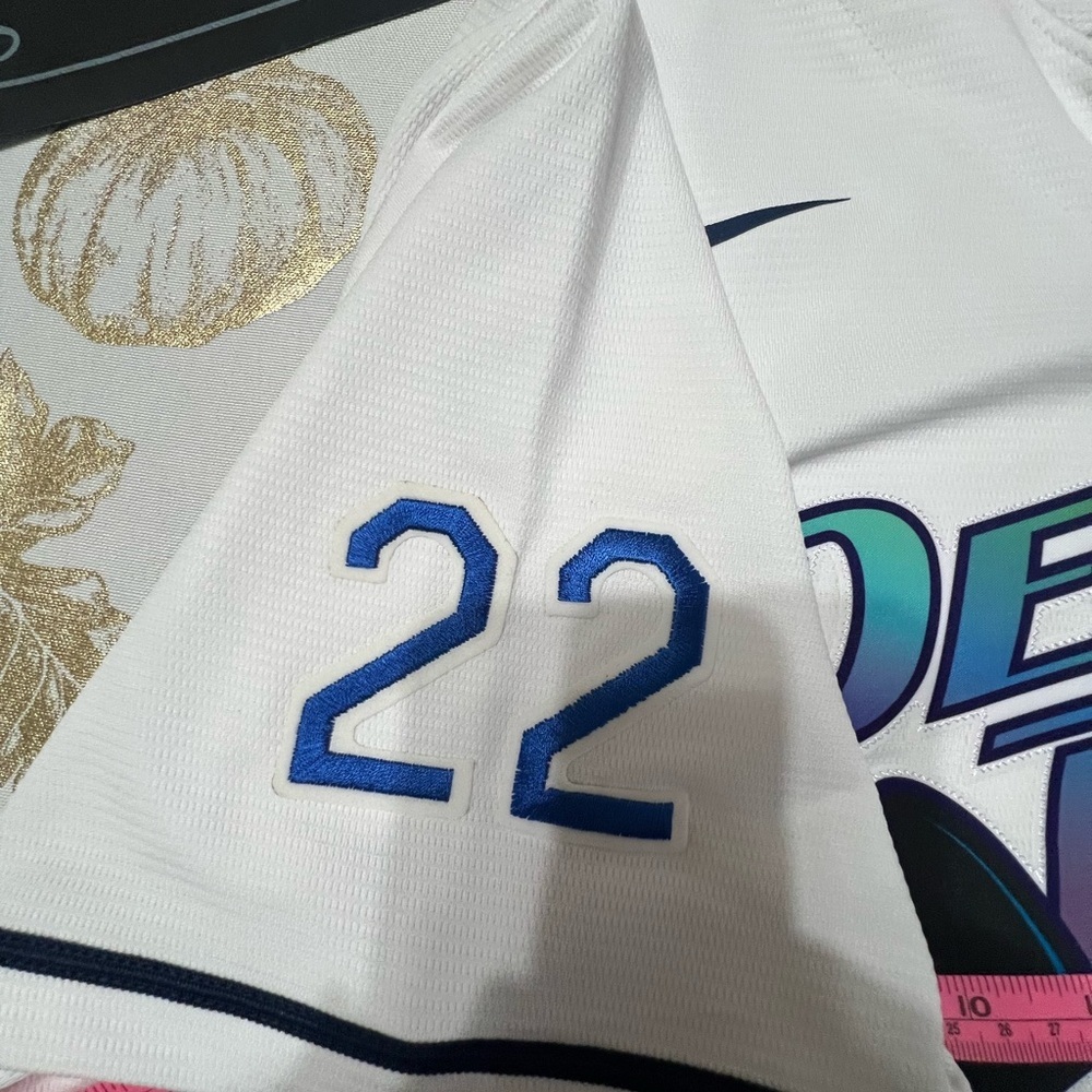 Nike White and Blue Men's Jersey caja 2 - Picture 6 of 6